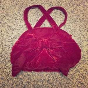 Velvet hand bag